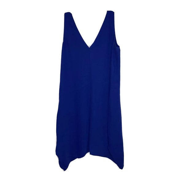 Amanda Uprichard Women’s Large Shift Dress Monty Blue Handkerchief Hem - Picture 2 of 6